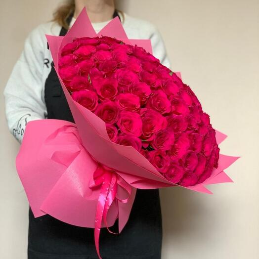 101 роза Малиновая