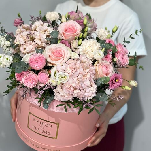 Коробка с цветами для мамы