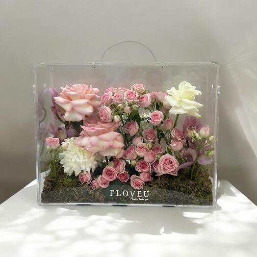 Pink garden case ( Acrylic bag)