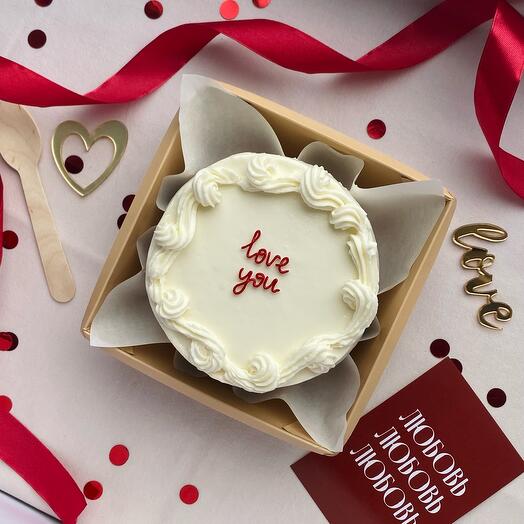 Бенто торт на 14 февраля «love you»