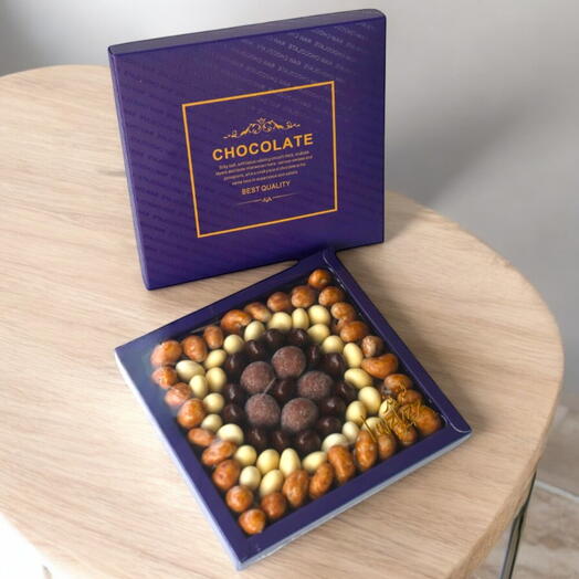 Premium Chocolate Nuts Gift Box Blue 350g