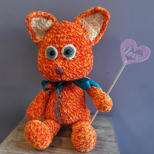 Вязаная игрушка "Котёнок "