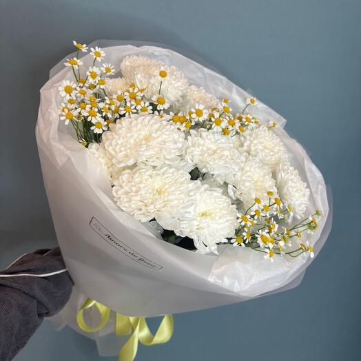 Нежный букет с ромашками 🌸