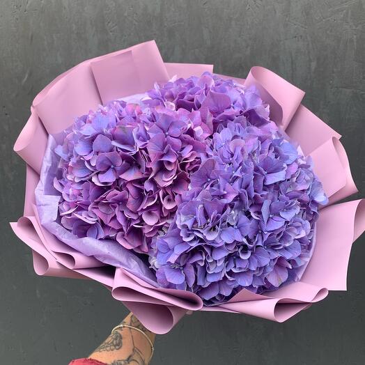 Bouquet of 3 lilac hydrangeas