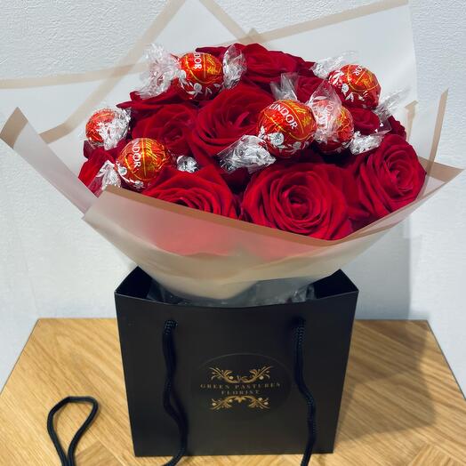 Red Rose Lindor Bouquet