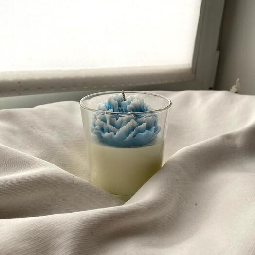 Свеча с ароматом зелёного чая в стакане