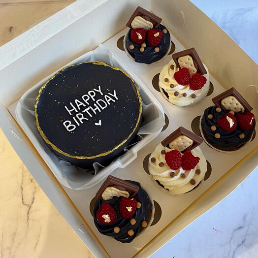 Набор бенто + капкейки 🧁малина из желе
