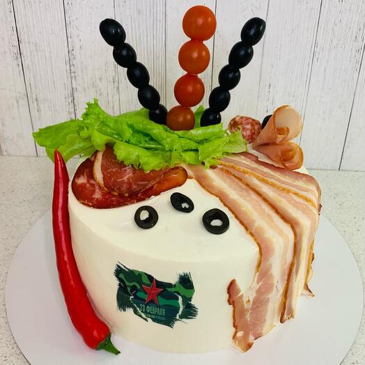 Мясной торт для мужчин