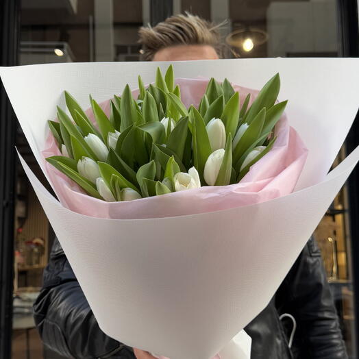 White tulips tenderness