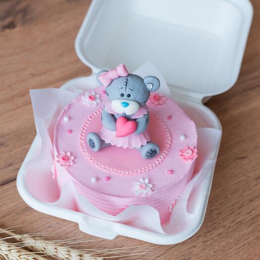 Бенто-торт с фигуркой «Мишка девочка малая»