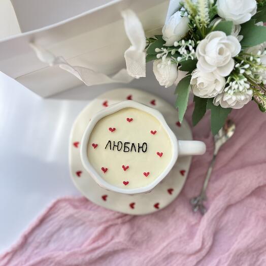 Бенто в чайной паре сердце маме|день мамы / подруге|девушке/ день влюбленных