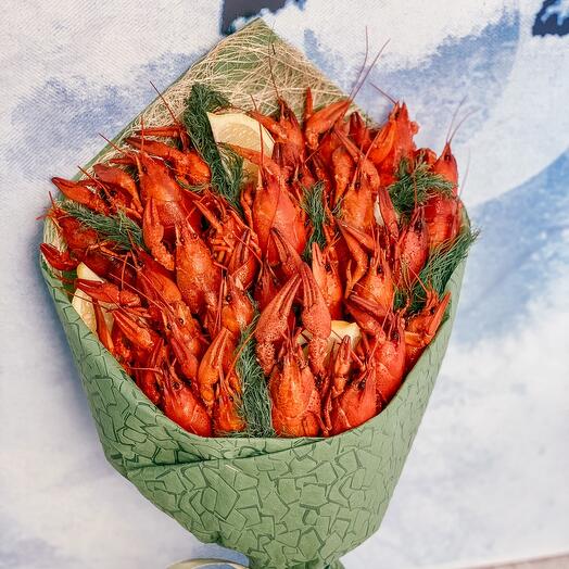 A bouquet of crayfish