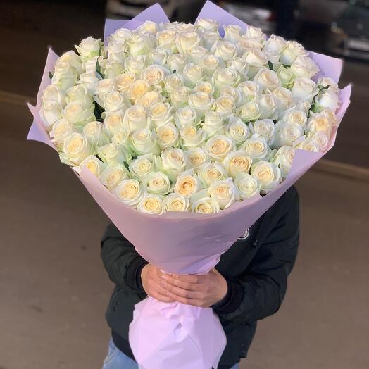 Ramo de rosas blancas (70cm)