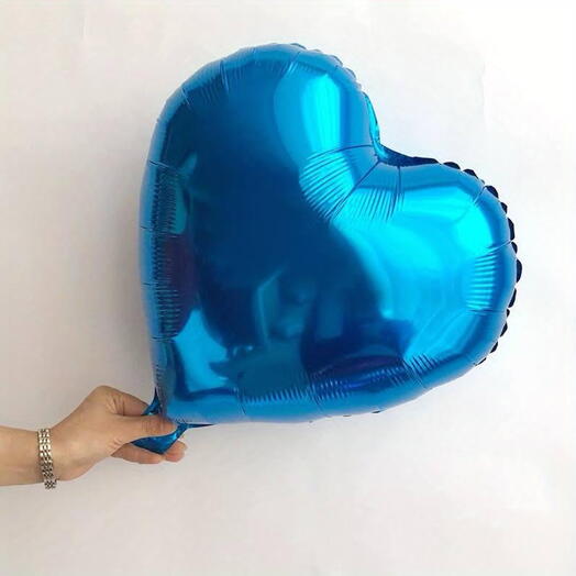 Blue Heart Shaped Foil Balloon