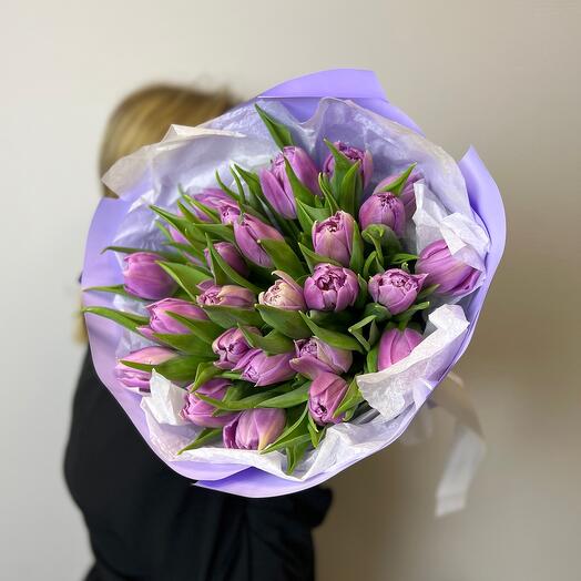 Mono bouquet 40 из 25 пионовидных тюльпанов сорта double price