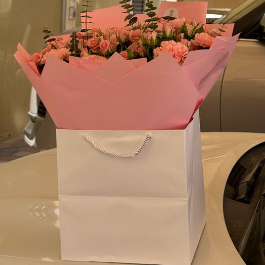 Real pink bouquet
