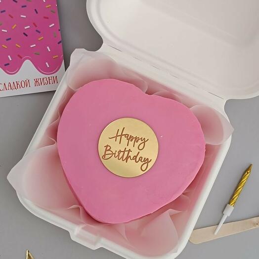 Бенто торт сердце, бенто торт happy birthday