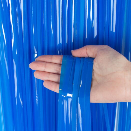 Дождик шторка синяя (без металлика). Rain curtains blue (no metallic)