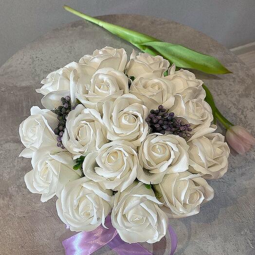 Букет из мыльных роз