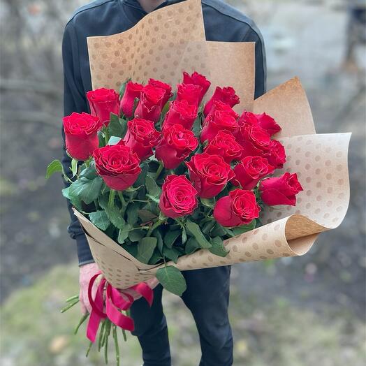 Розы 25 штук 70 см Родос