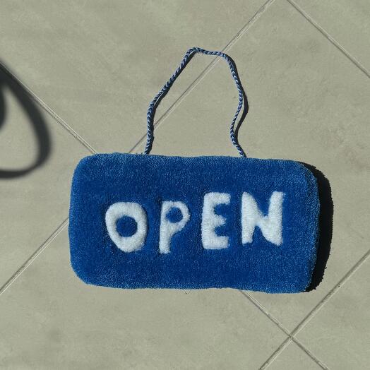 Коврик табличка open