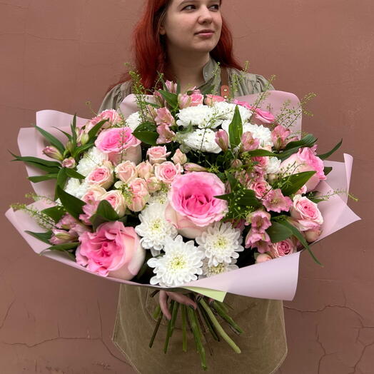 Букет с розами «Джессика»