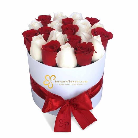Lovely Red And White Arrangement