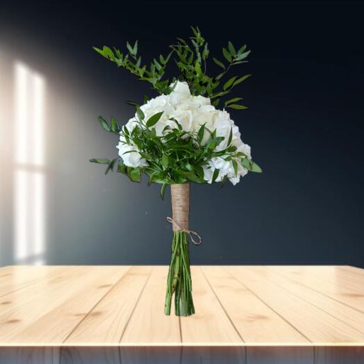 Classical White Hand Tied Bouquet