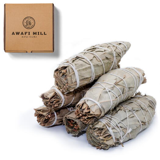 AWAFI MILL Eucalyptus Smudge Stick | Gum Tree Leaves - Pack of 5 Sticks