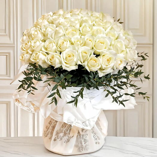 Grand Ivory Rose Bouquet 🤍