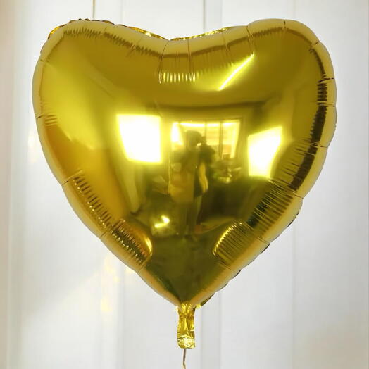 Big gold heart balloon 75 cm