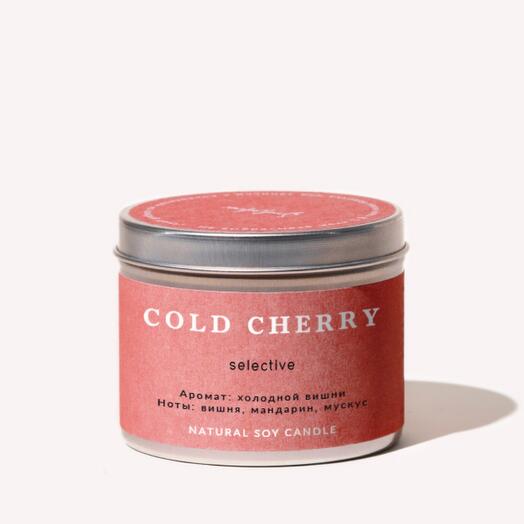 Ароматическая свеча "Холодная вишня" 170 г, SmoRodina (Смородина)