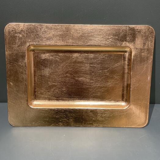 Золотое блюдо прямоугольное