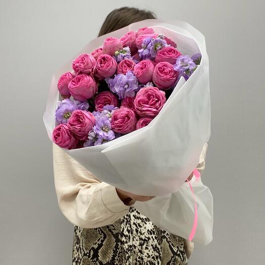 Ramo de autor con rosas arbustos "Malinka"💞