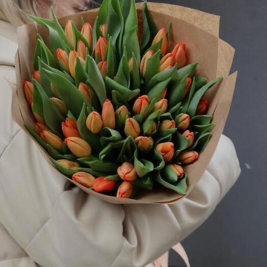 51 Orange Tulips