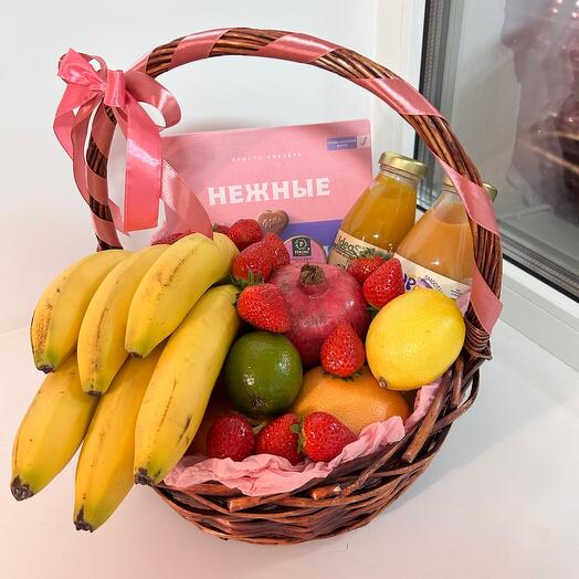 Фруктовая корзина «нежные чувства»