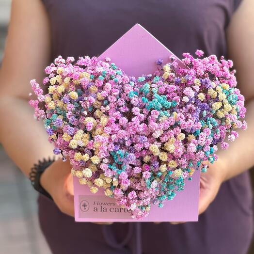 Сердце мини из гипсофилы