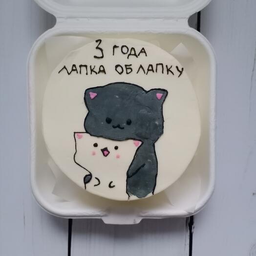 Бенто торт Лапка об лапку