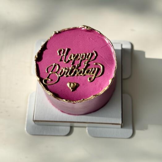Бенто-торт сиреневый «Happy Birthday»