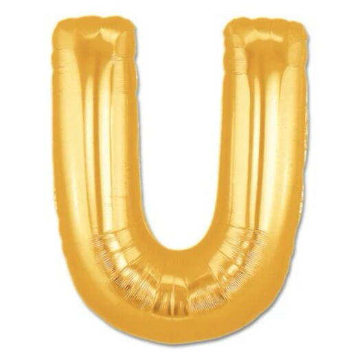 Letter U Golden Foil Balloon -5289