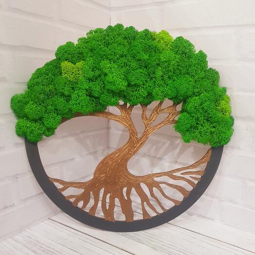 Paneles Con árbol de musgo