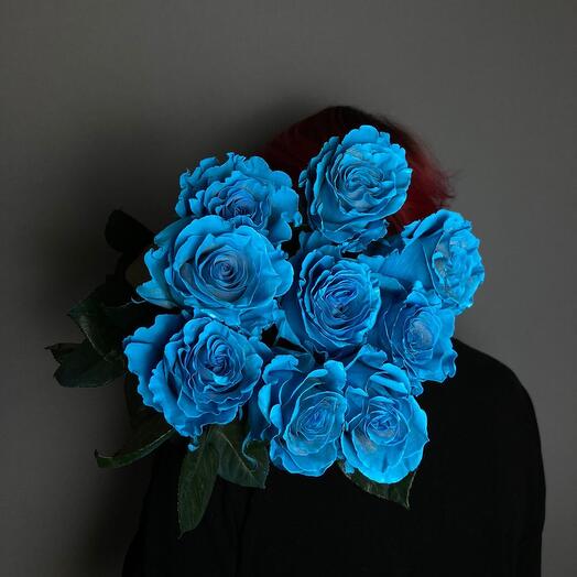 Blue roses 9 pieces