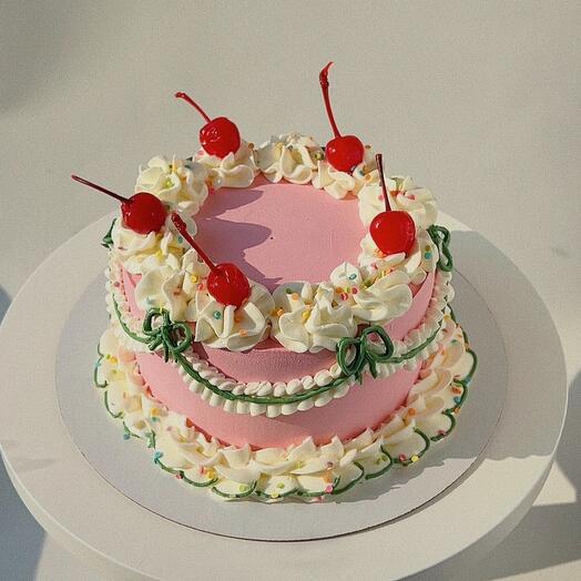 Торт на 1 кг с рюшками