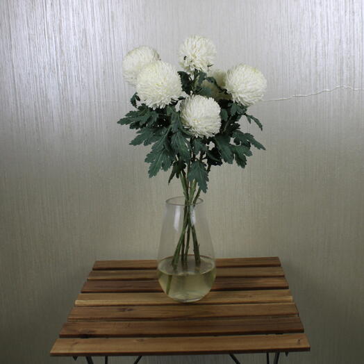 White Chrysanthemum Vase