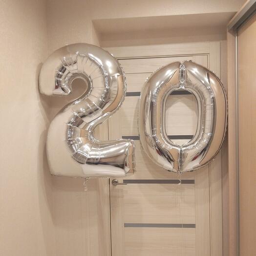 Гелиевые шары "20 лет"