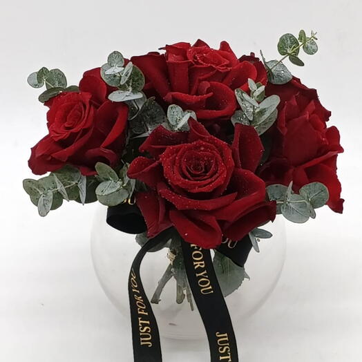 Blissful Red Roses Vase