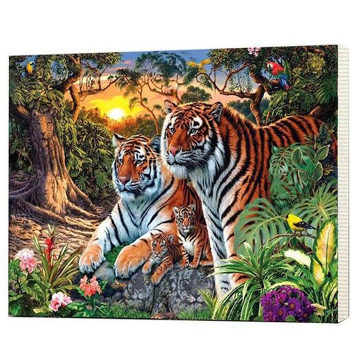 Картина по номерам "Семья тигра"