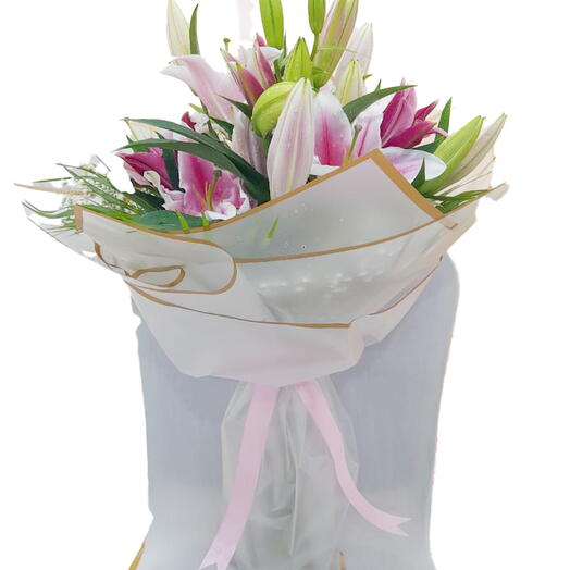 Lily Flower Bouquet Fresh and Elegant Floral Arrangement