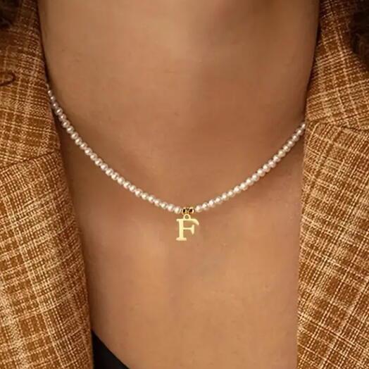 F letter necklace