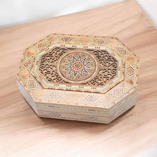 Syrian Handmade Hexagonal Wooden Box